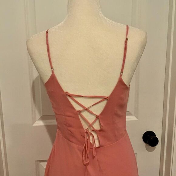 BB Dakota Blush Pink Save The First Dance Sleeveless Maxi Slip Dress Size 4 New - Picture 8 of 11
